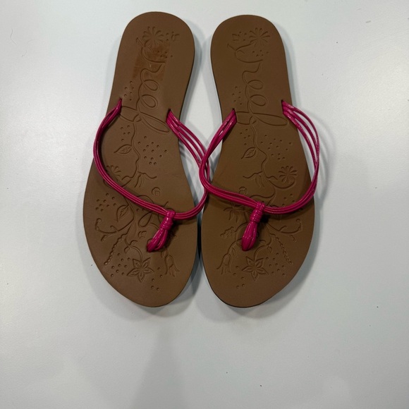 Reef Pink and Brown Sandals Classic Beach Footwear Women’s Size 6.5-7 - Picture 1 of 5